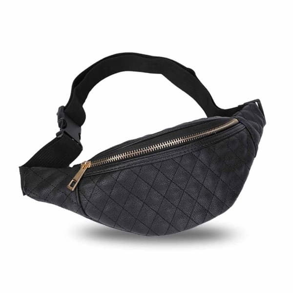 Sort quilted waist taske mave taske bum taske kryds krop