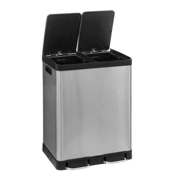 Sorteringsspand med 2 rum - Rustfrit stål