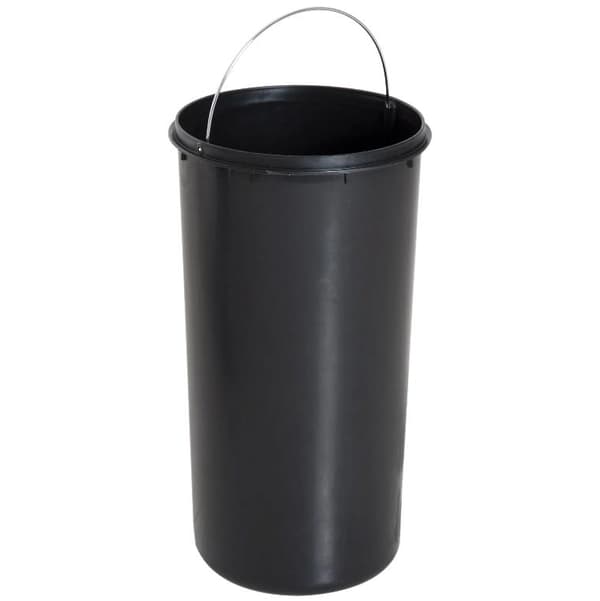 Rootz pedalspand - 30 liter - skraldespand - skraldespand - indvendig spand - hængslet låg - rustfrit stål - sølv - 29,2 x 29,2 x 62,9 cm