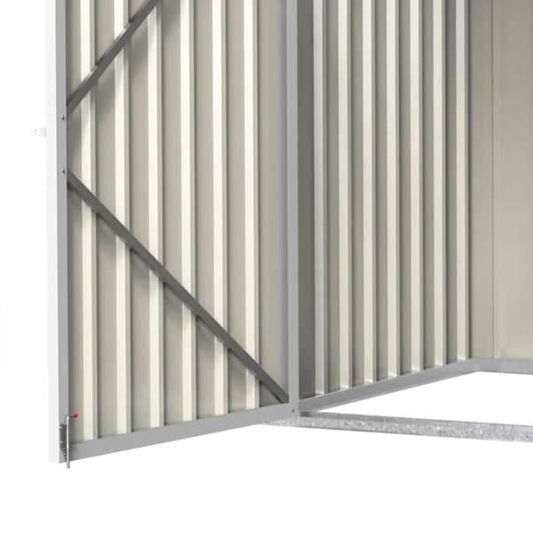 Rootz Garbage Can Box - Device Box - Garbage Box Storer For 2 Garbage Cans - Lockable - Steel - Green - 178.5 x 104.5 x 128.5/113 cm