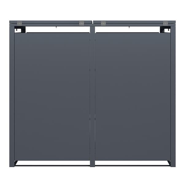 Pyörälaatikon muunnos - 2 konttia - Antrasiitti - 132x80x116 cm