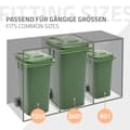 Miniatyrbild 6 av 9: ML-Design papperskorgsbox 3er med planteringstak för 3 papperskorgar, 240L 200x80x124cm antracit, stål, väderbeständig, låsbart papperskorgslock med