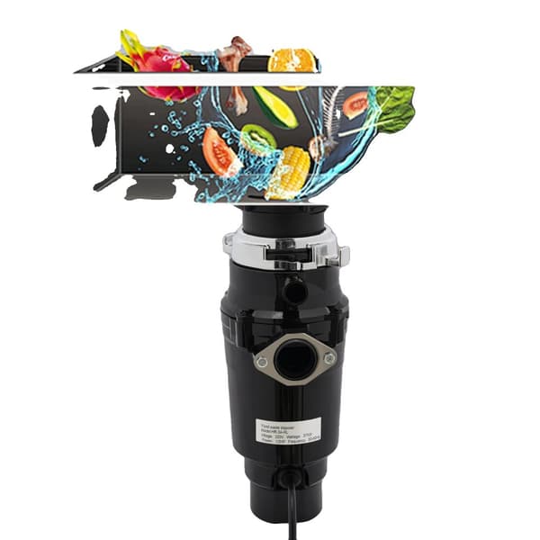 Rustfrit stål affaldsdispenser, 29 oz kapacitet, 2800-3200 RPM, automatisk omvendelse