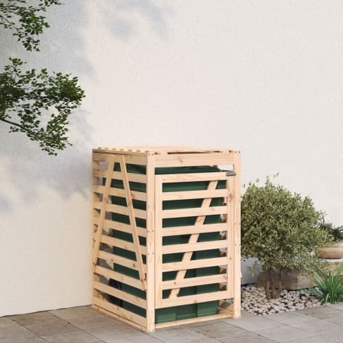Skjul för sopkärl 84x90x128,5 cm massiv furu