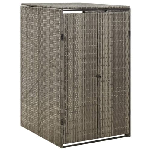 Skjul för soptunna grå 70x80x117 cm konstrotting