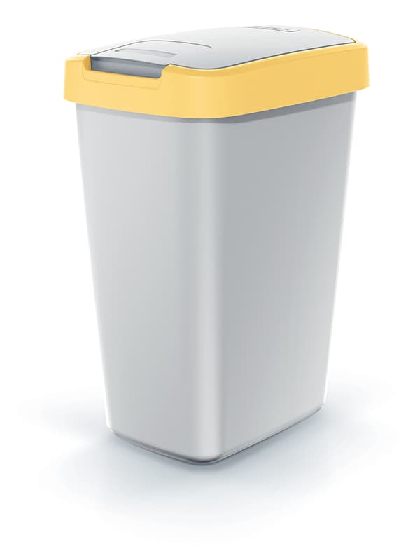 Affaldsbeholder 25L COMPACTA Q lys gul | Grå