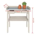 Miniatyrbild 3 av 3: Esschert Design Planteringsbord vit CF29W