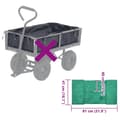 Miniatyrbilde 3 av 3: vidaXL Hagevognduk grønn stoff
