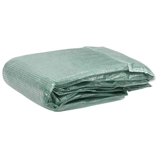 vidaXL overtræk til drivhus (6,86 m²) 200x343x200 cm grøn