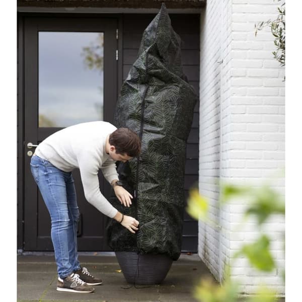 Capi Plantetrekk stor 150x250 cm svart og grønt trykk