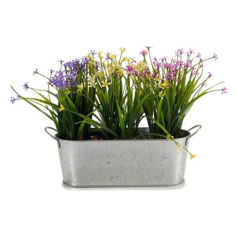 Blomlåda Oval Zink Silvrig (11,5 x 10 x 32,5cm)