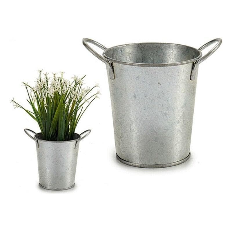 Kruka Zink Silvrig (7,5 x 10,5 x 10,5 cm)