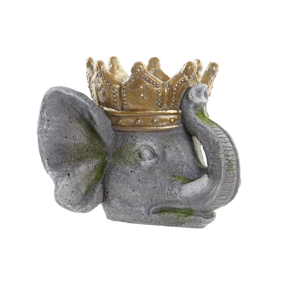 Kruka DKD Home Decor Grå Elefant Gyllene Magnesium (38 x 31,2 x 28,3 cm)