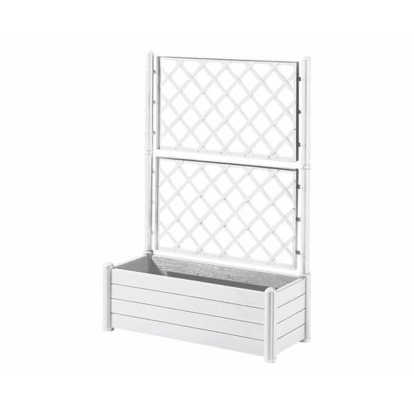 Urtepotte Stefanplast 100 x 43 x 142 cm Rektangulær Hvid