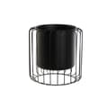 Miniatyrbild 1 av 2: Kruka DKD Home Decor Svart Metall 26 x 26 x 26 cm