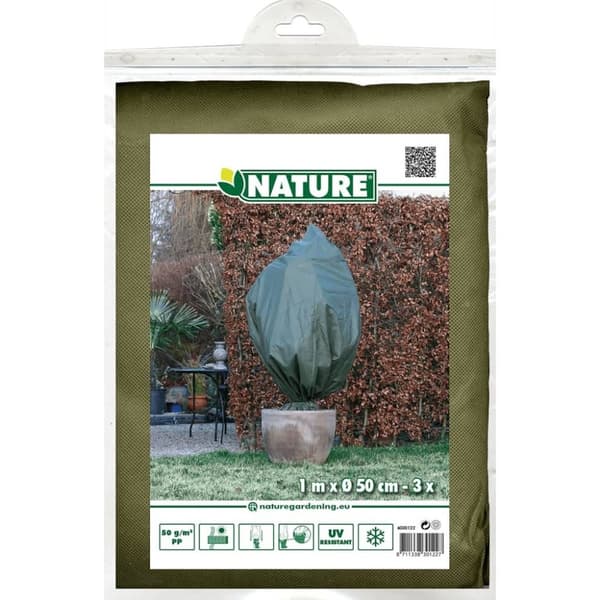 Nature Natur Frostskydd för växter 3 st 50 g/m² 100x50 cm grön