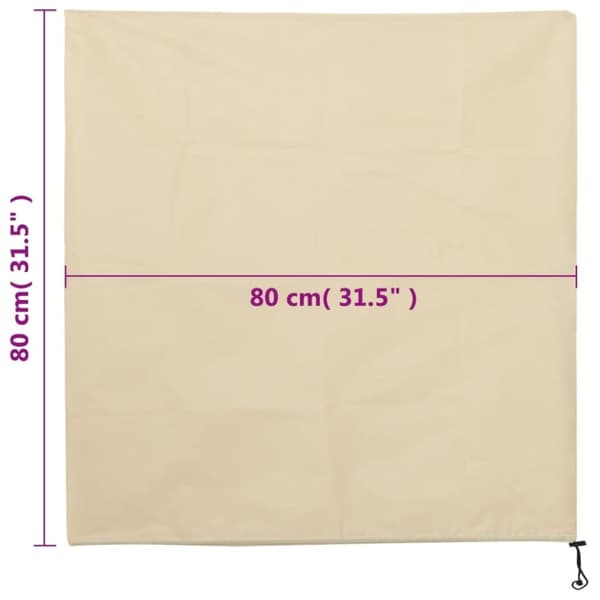 vidaXL Fiberdukar med dragsko 4 st 70 g/m² 0,8x0,8 m