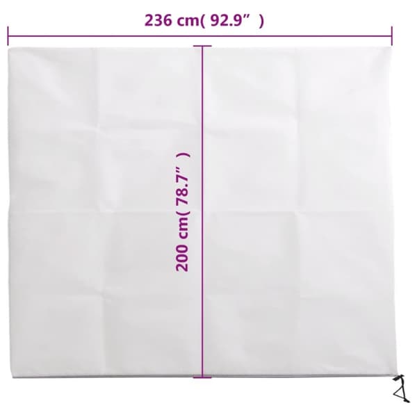 vidaXL Fiberduk med blixtlås 70 g/m² 2,36x2 m