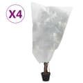 Miniatyrbillede 1 af 9: vidaXL plantebeskyttelse med snore 4 stk. 70 g/m² 0,8x0,8 m