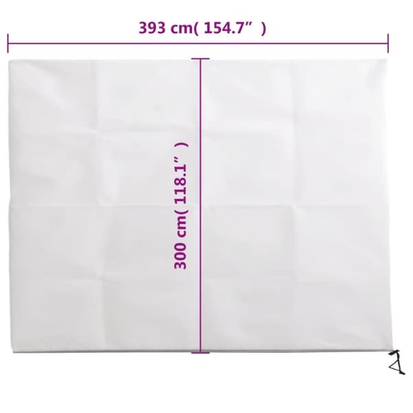 vidaXL plantebeskyttelse med lynlås 70 g/m² 3,93x3 m