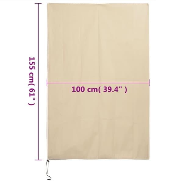 vidaXL Plantefleecetrekk med glidelås 2 stk 70 g/m² 1x1,55 m