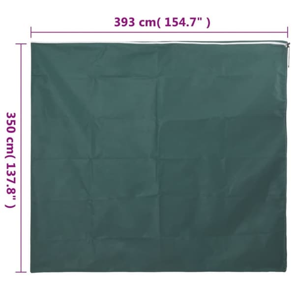 vidaXL Fiberduk med blixtlås 70 g/m² 3,93x3,5 m