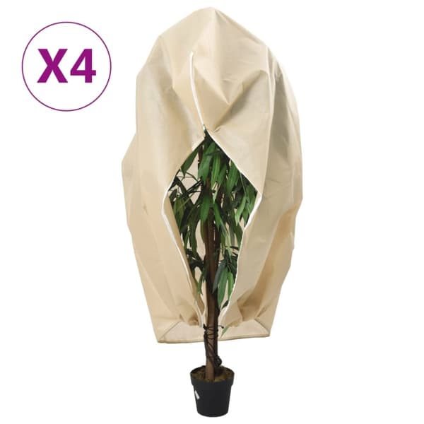 vidaXL Fiberdukar med blixtlås 4 st 70 g/m² 3,93x3,5 m