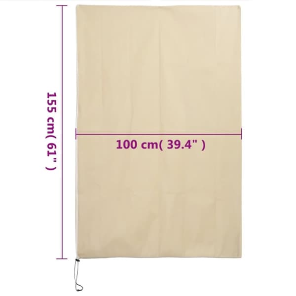 vidaXL Plantefleecetrekk med glidelås 4 stk 70 g/m² 1x1,55 m