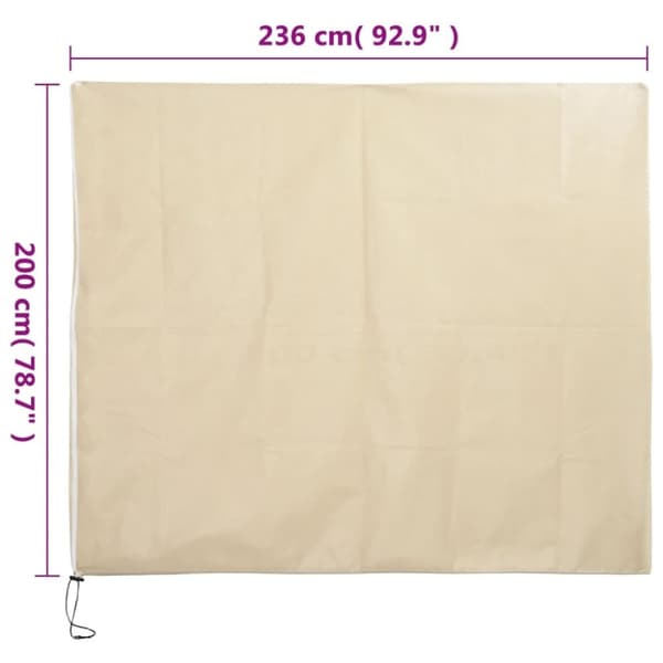 vidaXL Fiberdukar med blixtlås 2 st 70 g/m² 2,36x2 m