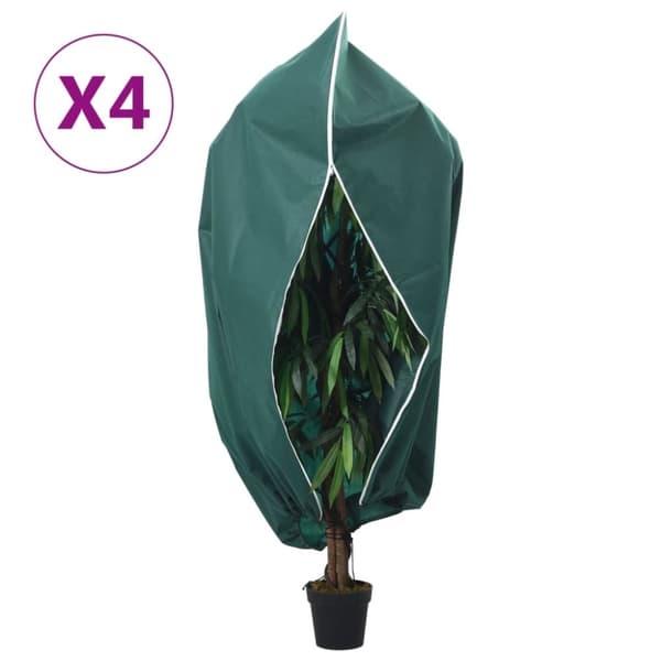 vidaXL Fiberdukar med blixtlås 4 st 70 g/m² 3,93x3 m