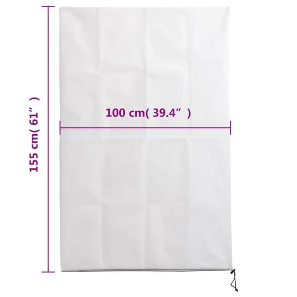 vidaXL Fiberdukar med blixtlås 4 st 70 g/m² 1x1,55 m
