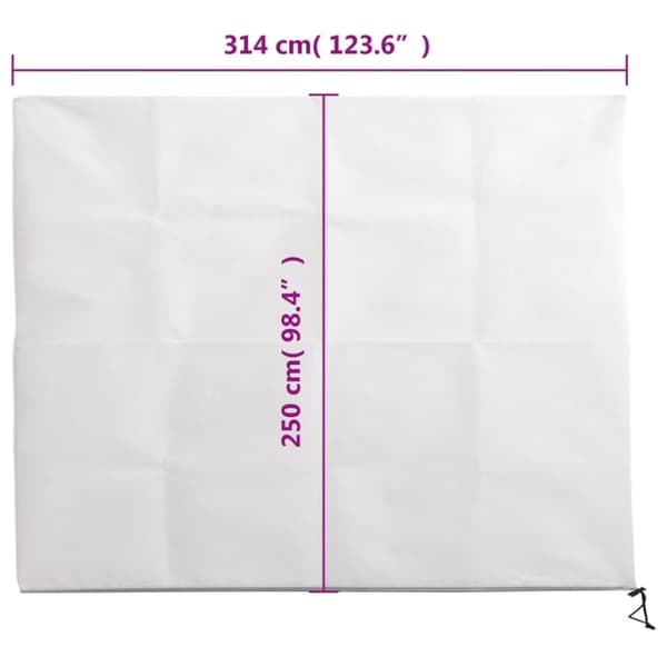 vidaXL Fiberdukar med blixtlås 4 st 70 g/m² 3,14x2,5 m