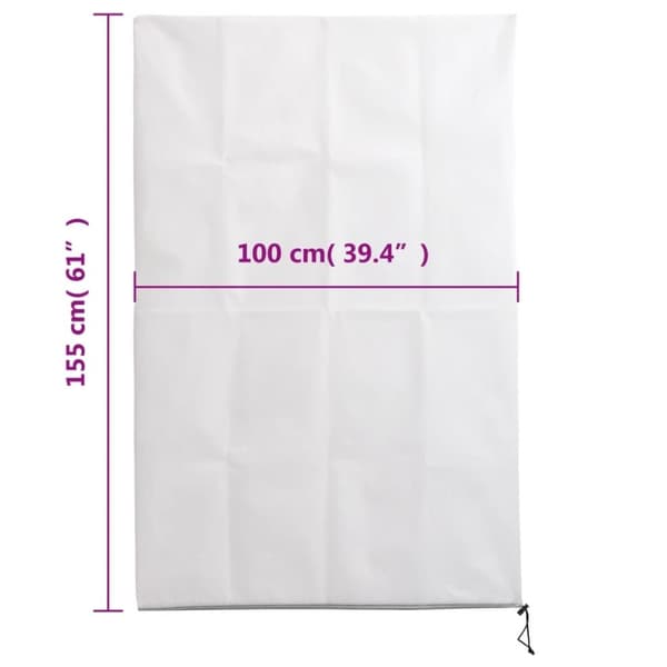 vidaXL Plantefleecetrekk med glidelås 10 stk 70 g/m² 1x1,55 m