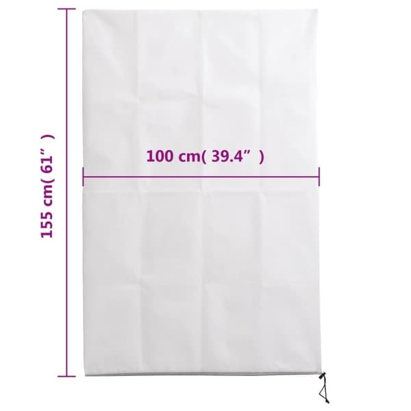 vidaXL Fiberdukar med blixtlås 2 st 70 g/m² 1x1,55 m