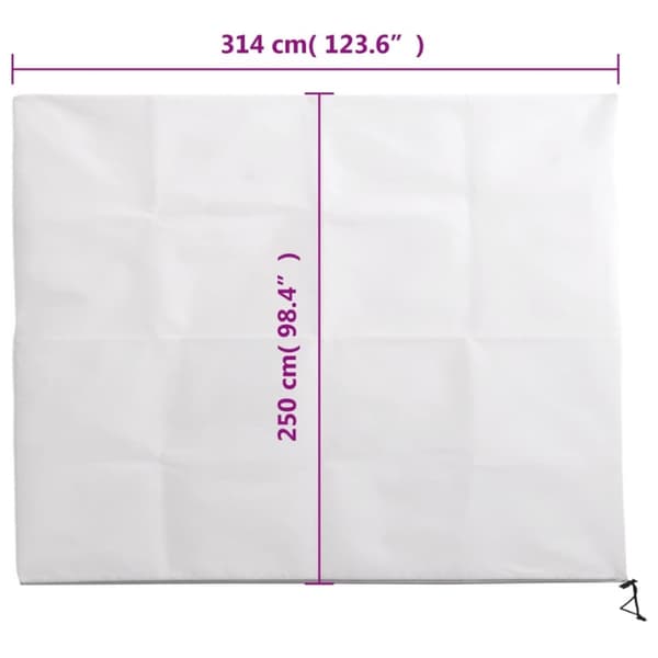 vidaXL Fiberdukar med blixtlås 10 st 70 g/m² 3,14x2,5 m