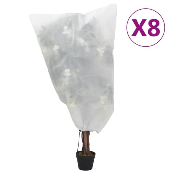 Fiberdukar med dragsko 8 st 70 g/m² 0,8x1,2 m