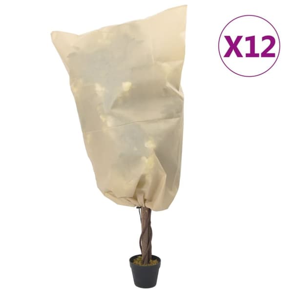 Fiberdukar med dragsko 12 st 70 g/m² 0,8x0,8 m