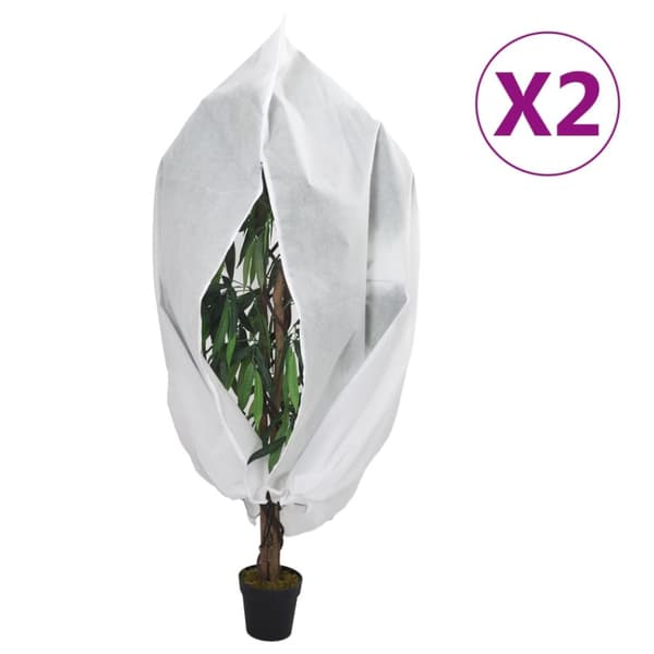 Fiberdukar med blixtlås 2 st 70 g/m² 1x1,55 m