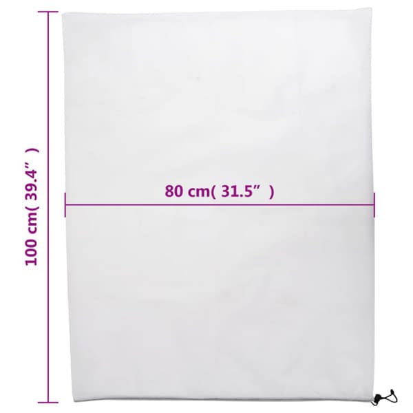 Fiberdukar med dragsko 8 st 70 g/m² 0,8x1 m