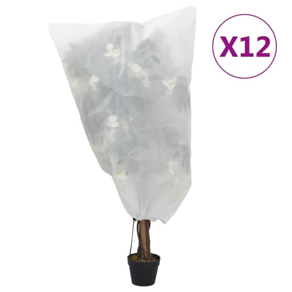 plantebeskyttelse med snore 12 stk. 70 g/m² 0,8x1 m