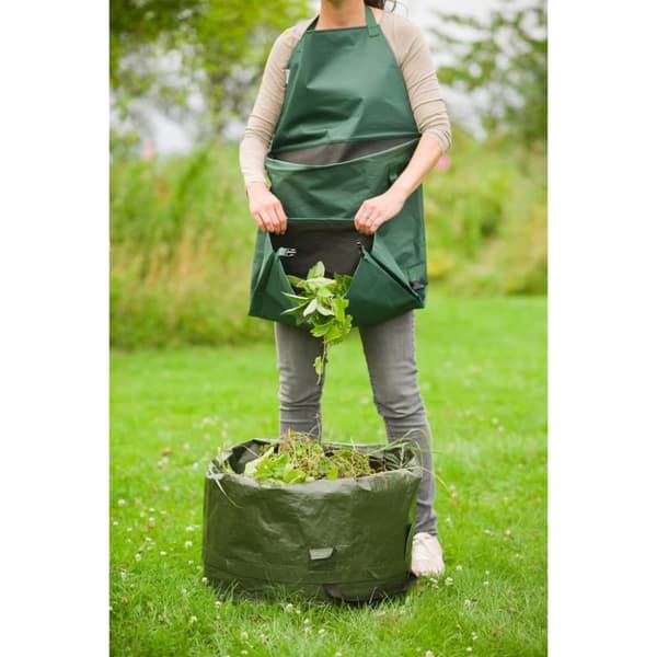 Nature haveforklæde med foldbar lomme 130x55 cm grøn