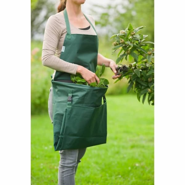 Nature haveforklæde med foldbar lomme 130x55 cm grøn