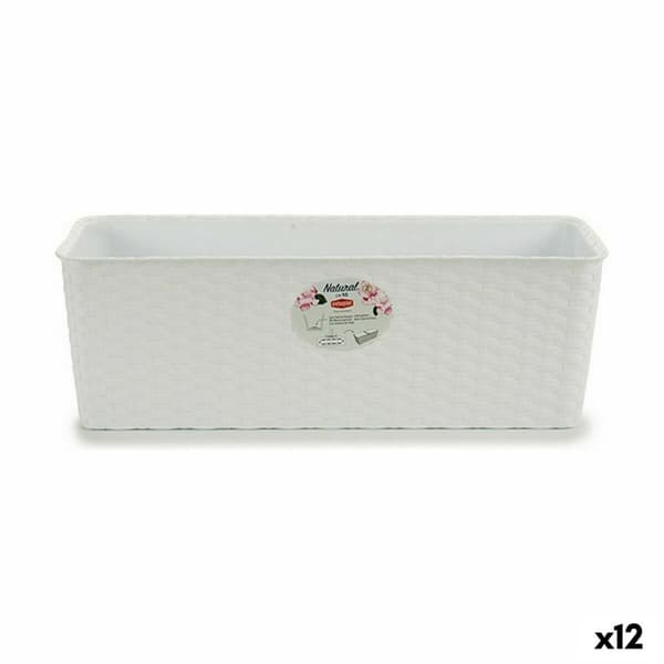Blomlåda Stefanplast Vit Plast 48,5 x 16 x 18 cm (12 antal)