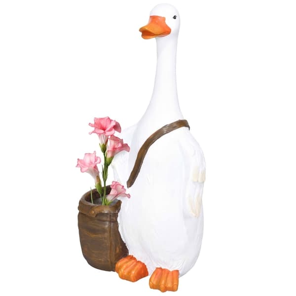 Rootz Swan urtepotte med skulderpose - Haveplantekasse - Udendørs blomsterbeholder - Vejrbestandig - Fremmer sund rodvækst - Alsidig placering - 32 cm