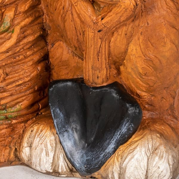 Rootz blomkruka - Kanin med flätad korg - Snygg trädgårdskruka - Väderbeständigt harts - 45cm x 27cm x 50cm - Brun