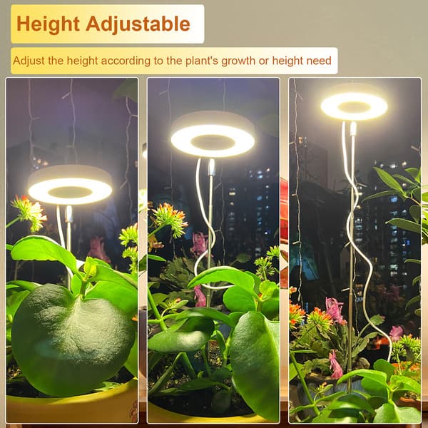 Plantlampa med justerbar höjd – effektiv växtbelysning med timer och dimmer