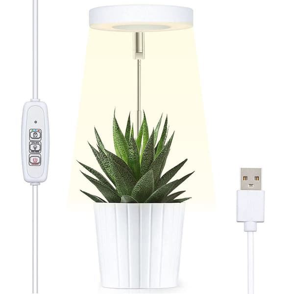 Plantelampe med justerbar høyde - effektiv plantebelysning med timer og dimmer