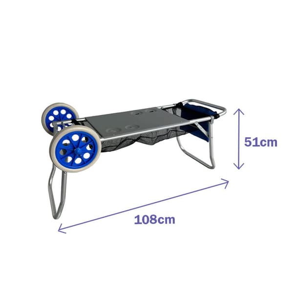 Monikäyttöinen kärry Marbueno Harmaa PVC Alumiini Red 108 x 51 x 51 cm