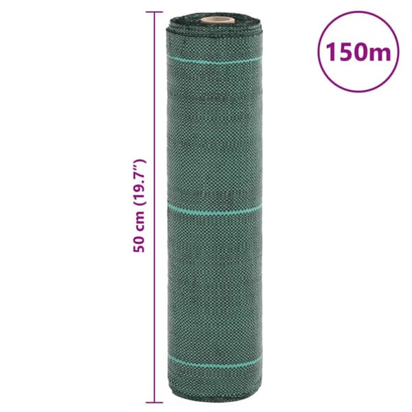 Ogräsmatta grön 0,5x150 m PP