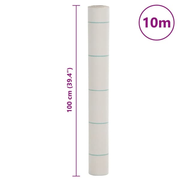 Ogräsmatta vit 1x10 m PP